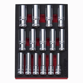 BOXO 15Pc 1/2" 12PT Deep Socket Set (10mm to 24mm)