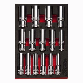 BOXO 15Pc 1/2" 6PT Deep Socket Set (10mm to 24mm)