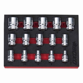 BOXO 15Pc 3/8" 12PT Socket Set (7mm to 21mm)