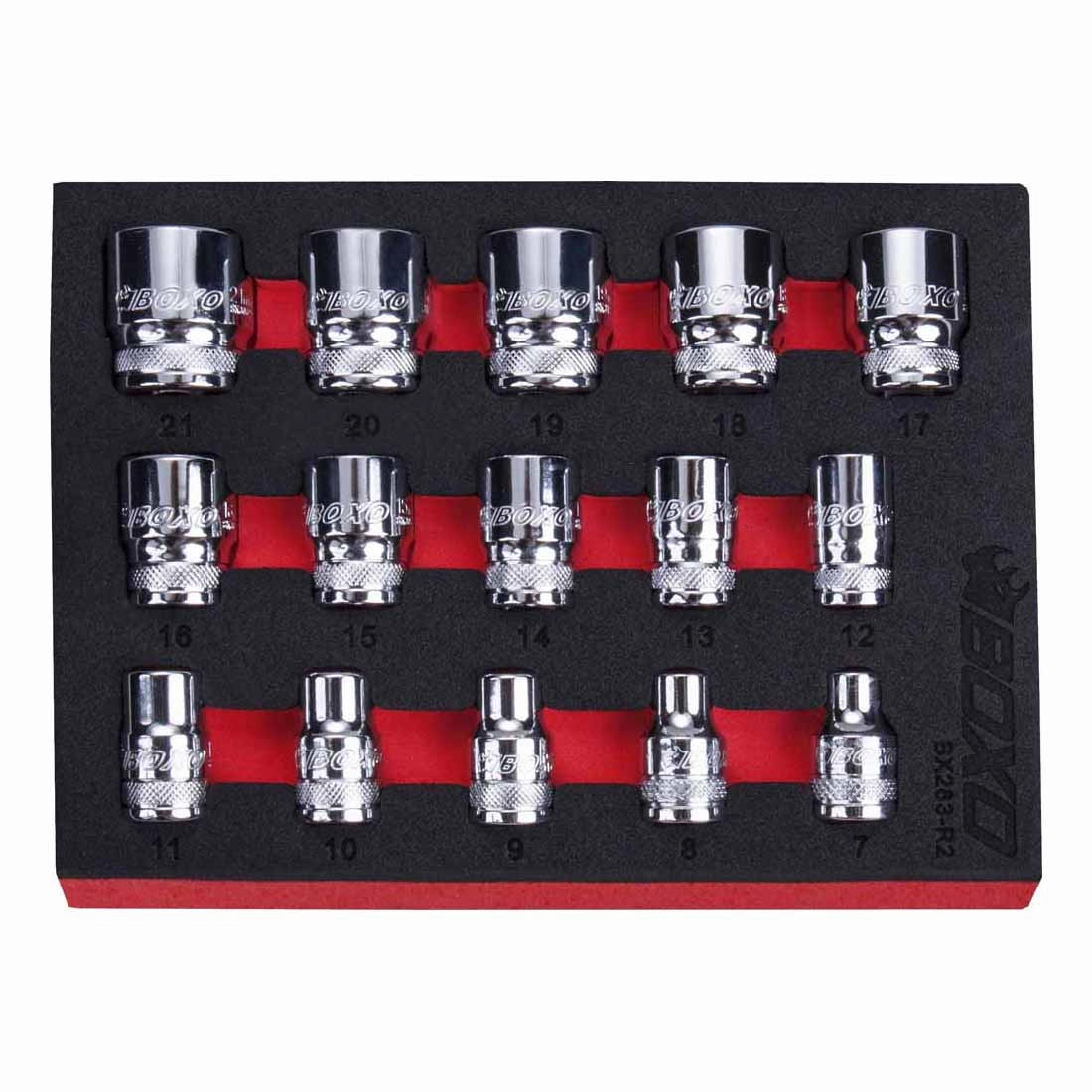 BOXO 15Pc 3/8" MULTIfix Spline Socket Set