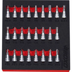 BOXO 25Pc 1/4" Master Bit Socket Set