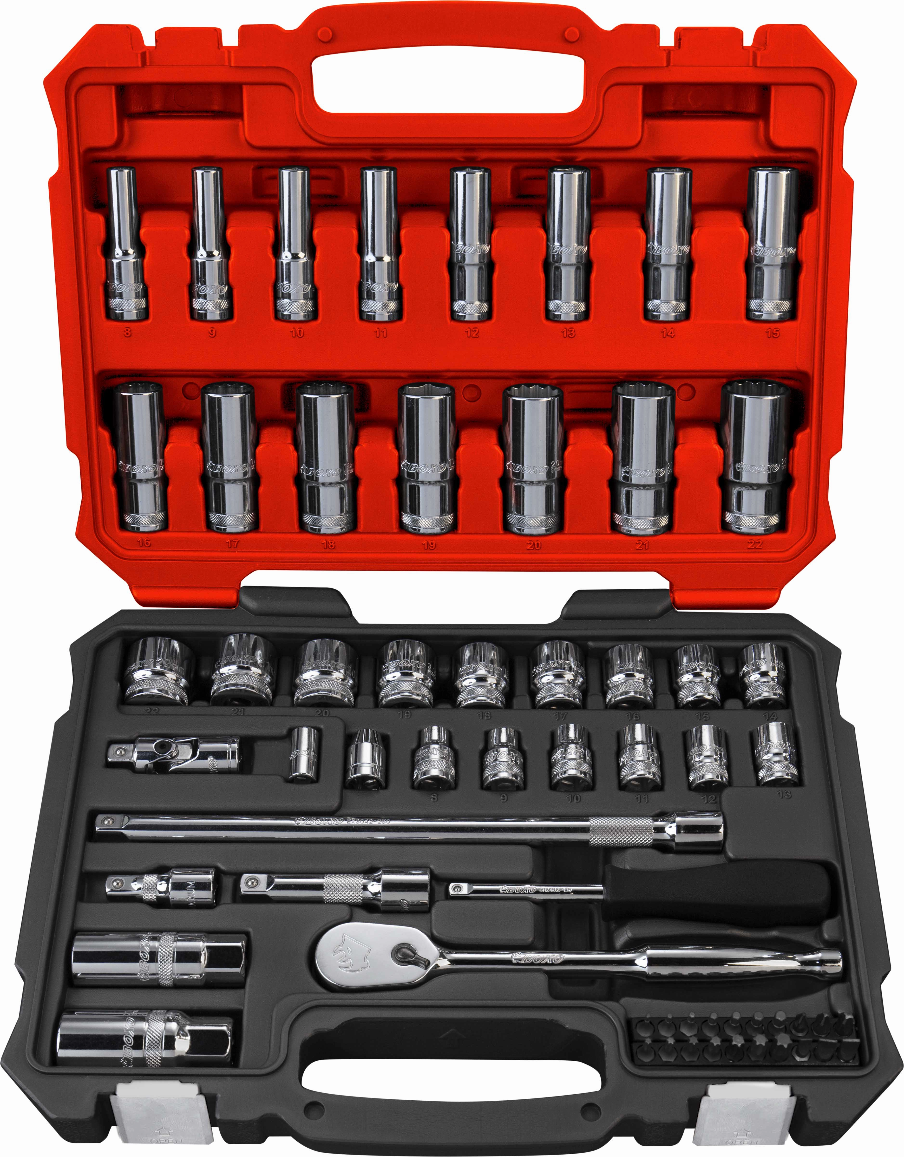 BOXO 60Pc 3/8" Master Socket Set