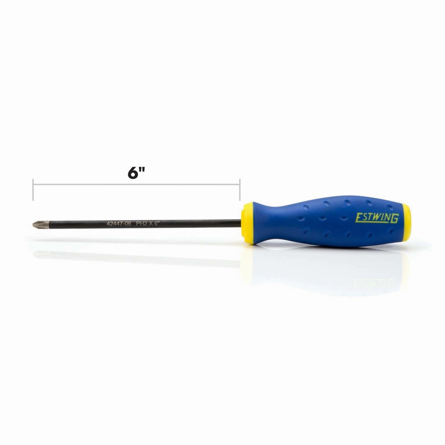 Estwing 42447-06 PH2 x 6-Inch Philips Magnetic Diamond Tip Screwdriver with Ergonomic Handle