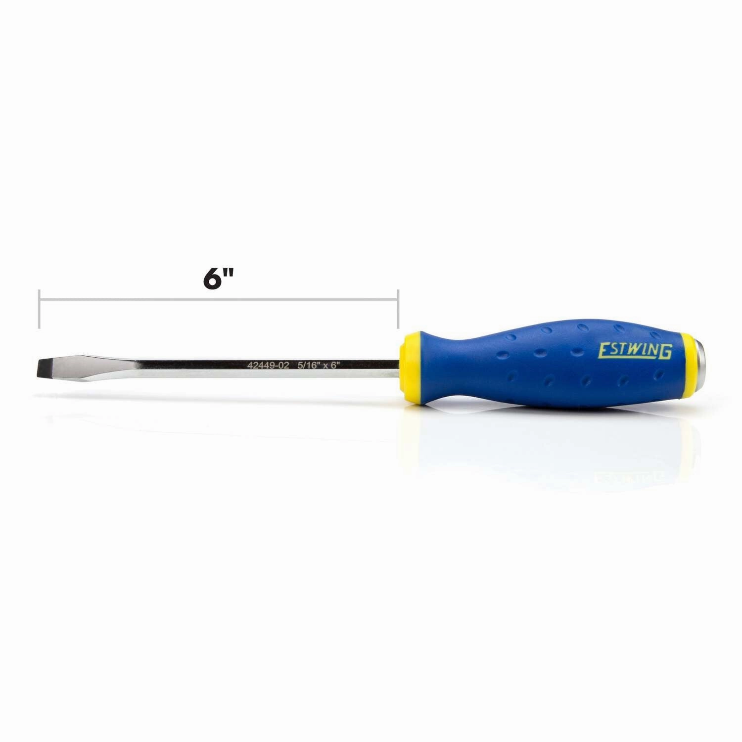 Estwing 42449-02 5/16-Inch x 6-Inch Slotted Heavy Duty Hex Shaft Demolition Screwdriver with Magnetic Tip