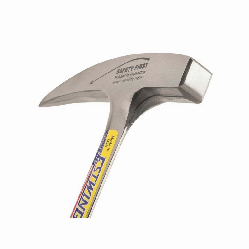 Estwing E30 22 Oz Solid Steel Rock Pick With Pointed Tip And Leather Grip