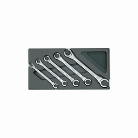 Gedore 1731157 Set Of Open Flare Nut Spanners In 1/3 ES Tool Module