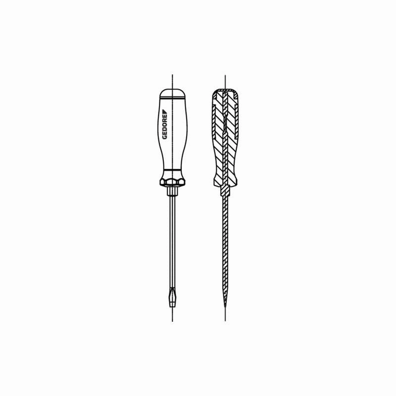 Gedore 1845225 3C-Screwdriver With Striking Cap 5.5 mm