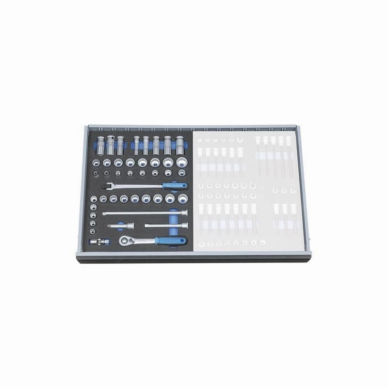 Gedore 2016486 Socket set 3/8 Inch in 2/4 CT tool module, 43 pcs
