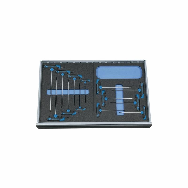 Gedore 2016567 Hexagon Allen key set in 2/4 CT tool module, 7 Piece