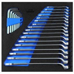 Gedore 2308819 Combination Spanner Set In 2/3 Check-Tool Module