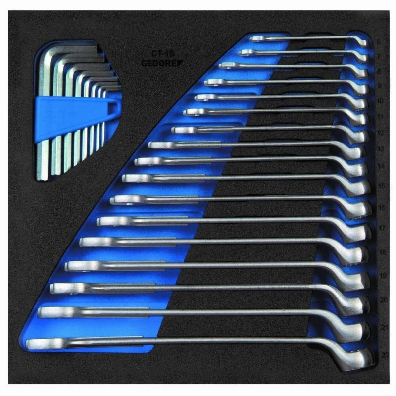 Gedore 2308819 Combination Spanner Set In 2/3 Check-Tool Module