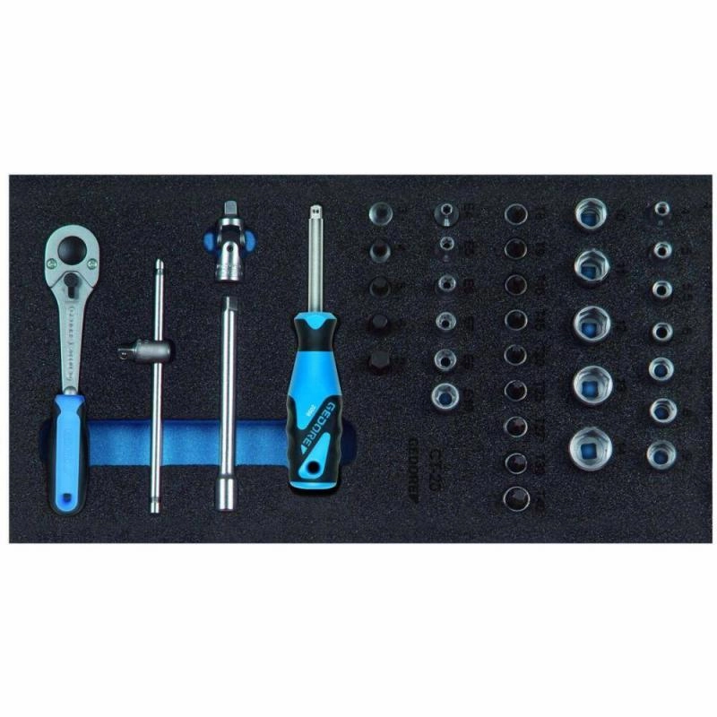 Gedore 2308967 Socket set 1/4 Inch in 1/3 Check-Tool module
