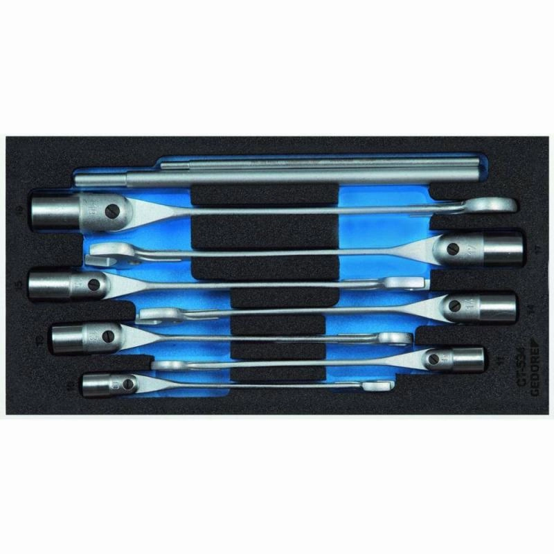 Gedore 2309076 Set combination swivel head wrenches in 1/3 Check-Tool module