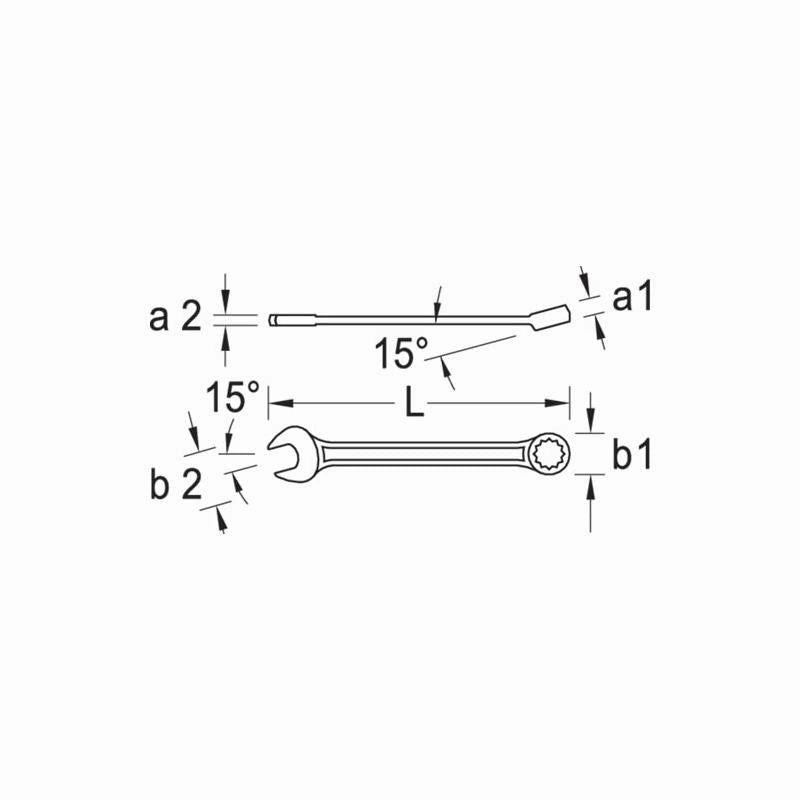 Gedore 6091530 Combination spanner set 12 pcs UD profile 6-19 mm