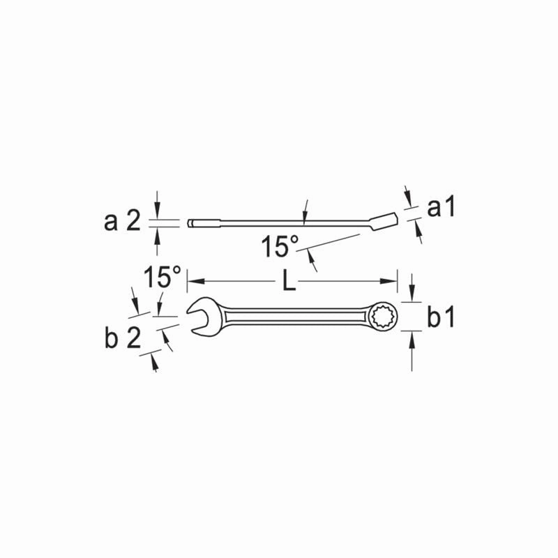 Gedore 6093580 Combination spanner set 17 pcs UD profile 6-22 mm