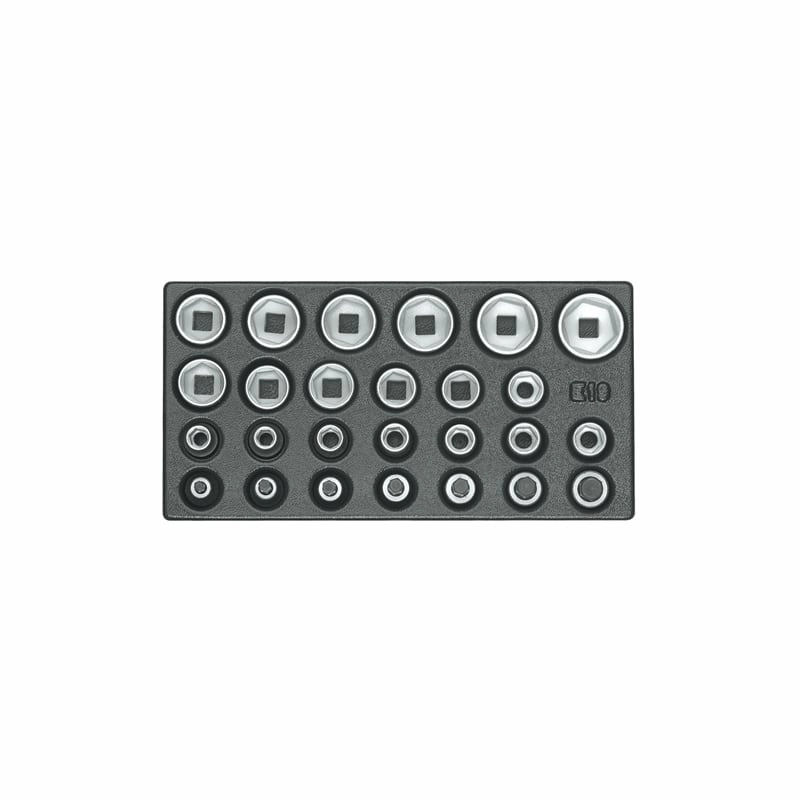 Gedore 6626580 Socket set 1/2", hexagon, in 1/3 ES tool module