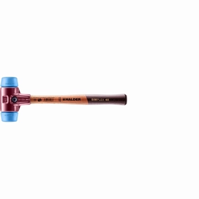 Halder 3001.040 Simplex Mallet with Soft Blue Rubber Inserts, Non-Marring