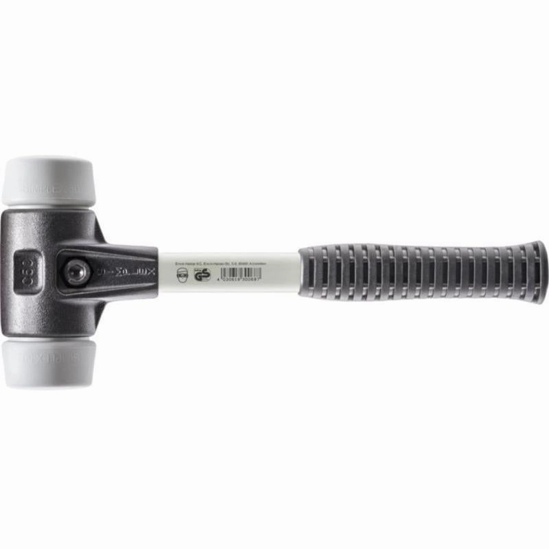 Halder 3703.030 SIMPLEX TPE-Mid Soft-Face Mallet w/ Steel Housing & Fiberglass Handle, 1.18 Inch