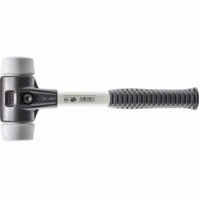 Halder 3703.050 Simplex Mallet with Grey Rubber Inserts, Non-Marring / Heavy Duty Reinforced Housing and Fiberglass Handle
