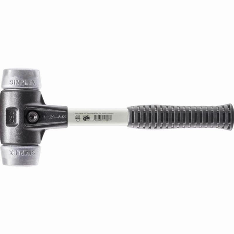 Halder 3709.030 Simplex Mallet with Aluminum Inserts Heavy Duty Reinforced Housing and Fiberglass Handle