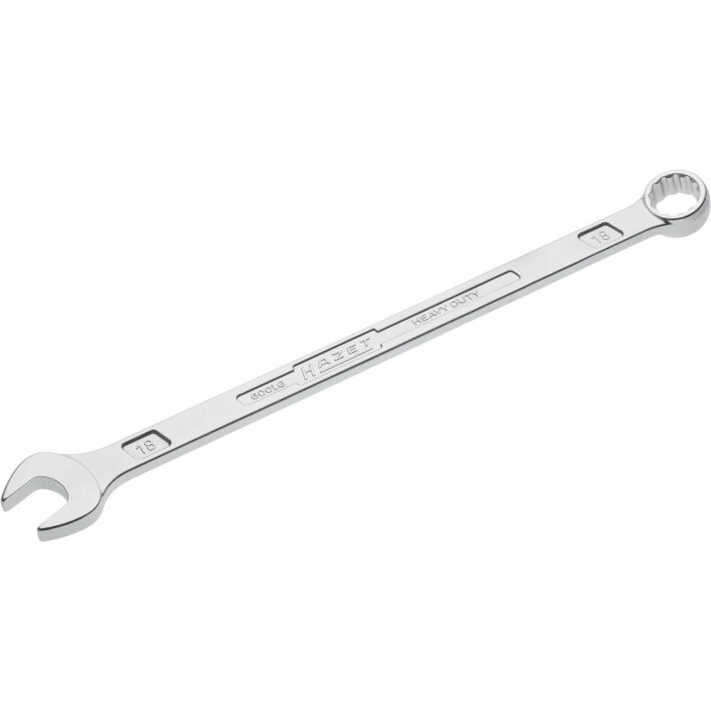 Hazet 600LG-18 Combination Wrench, Extra Long, Slim Design, 18mm