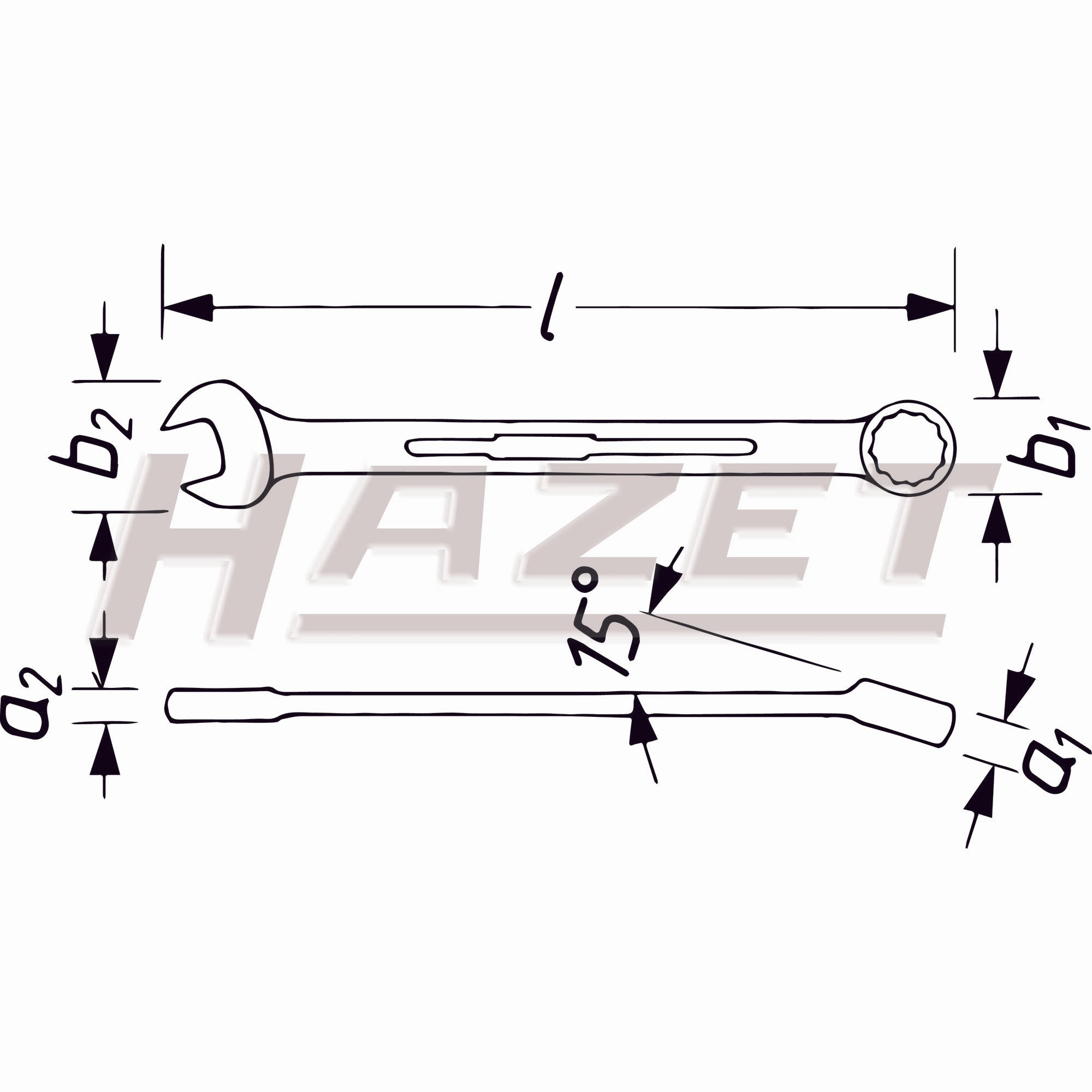 Hazet 600N-18 12 Point Combination wrench 18mm