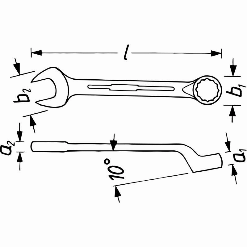 Hazet 603-18 Combination Wrench, 12-Point, 18mm