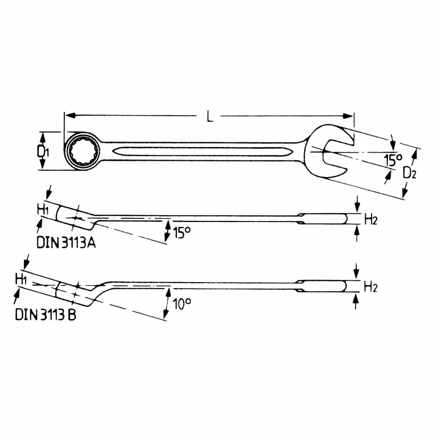 Heyco 00400632782 Combination Wrench, Inch - 5/8 Inch