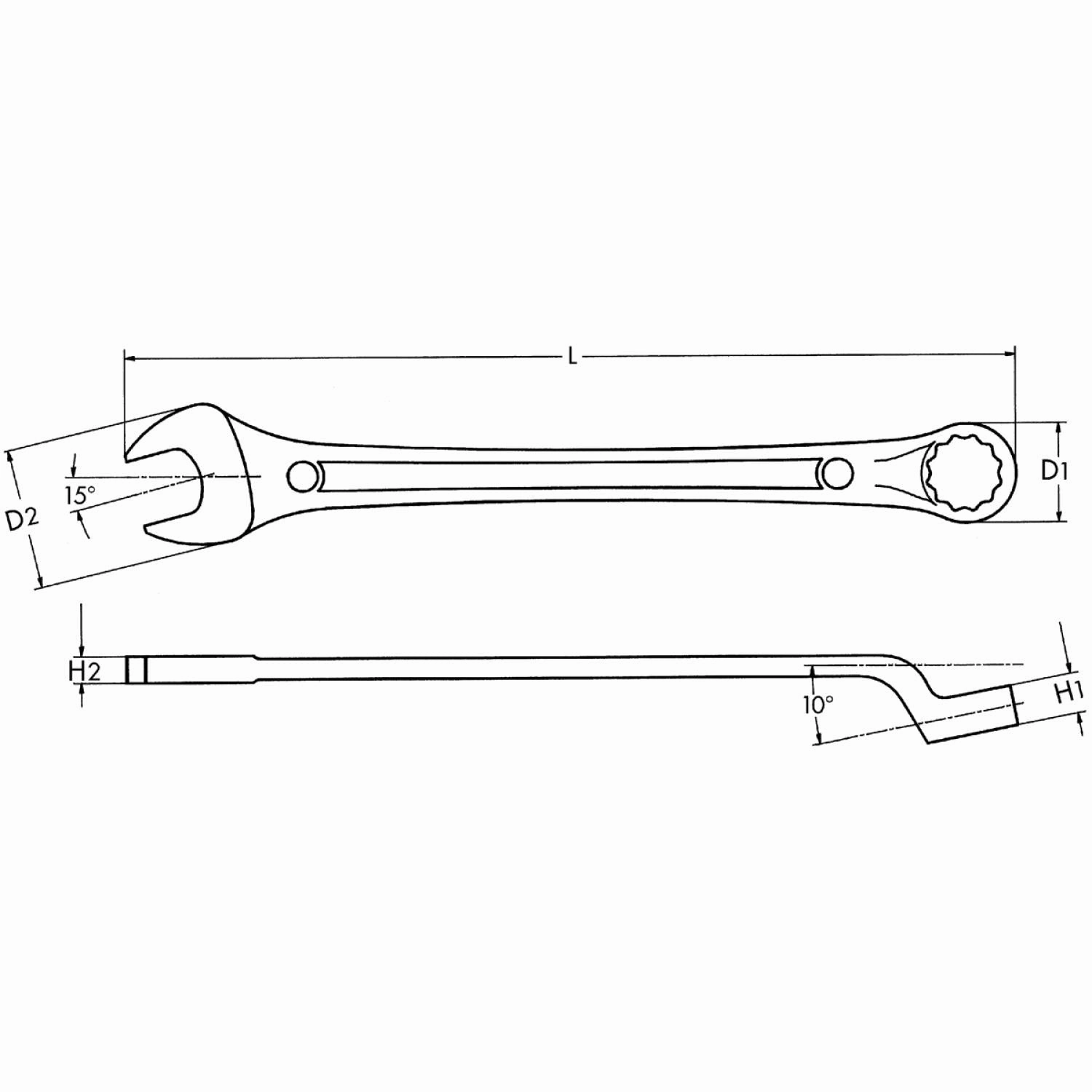 Heyco 00410032083 Maxline Combination Wrench, Metric - 32mm