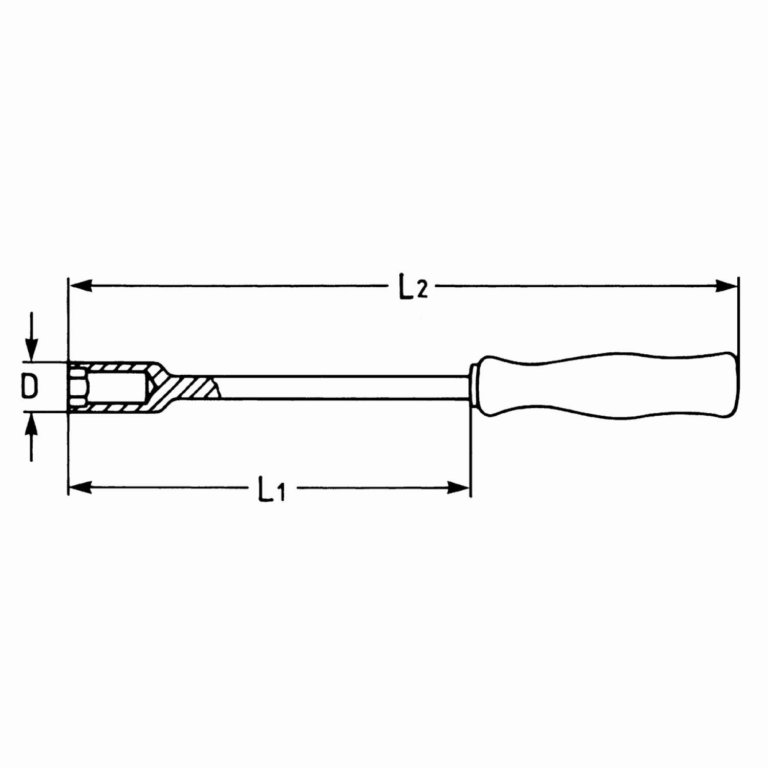 Heyco 00541000683 Metric Nut Driver with Acetate Handle, 6 mm