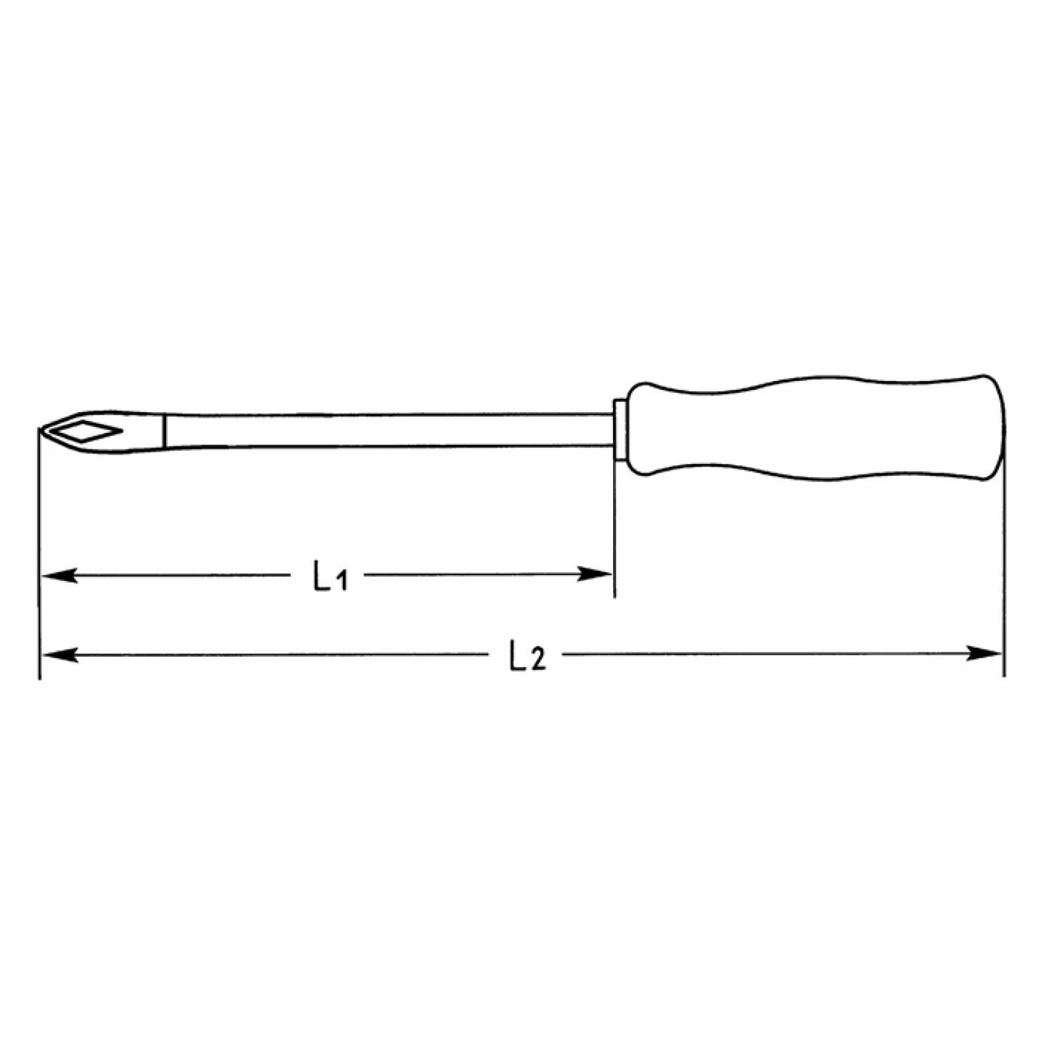 Heyco 01411001080 Phillips Screwdriver with Acetate Handle, #1, Length-170mm
