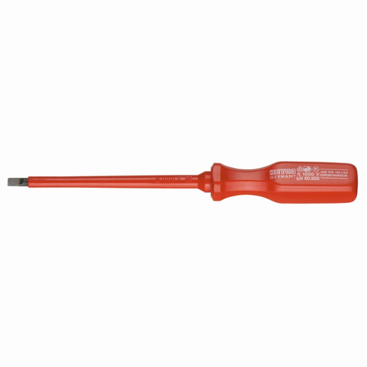 Heyco 01436007533 VDE Electricians Screwdrivers for plain slot screws, Insulated