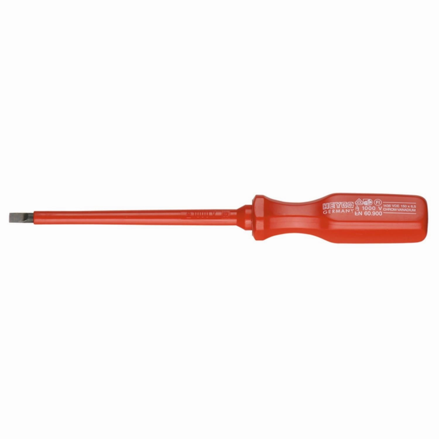 Heyco 01436010033 VDE Electricians Screwdrivers for plain slot screws, Insulated