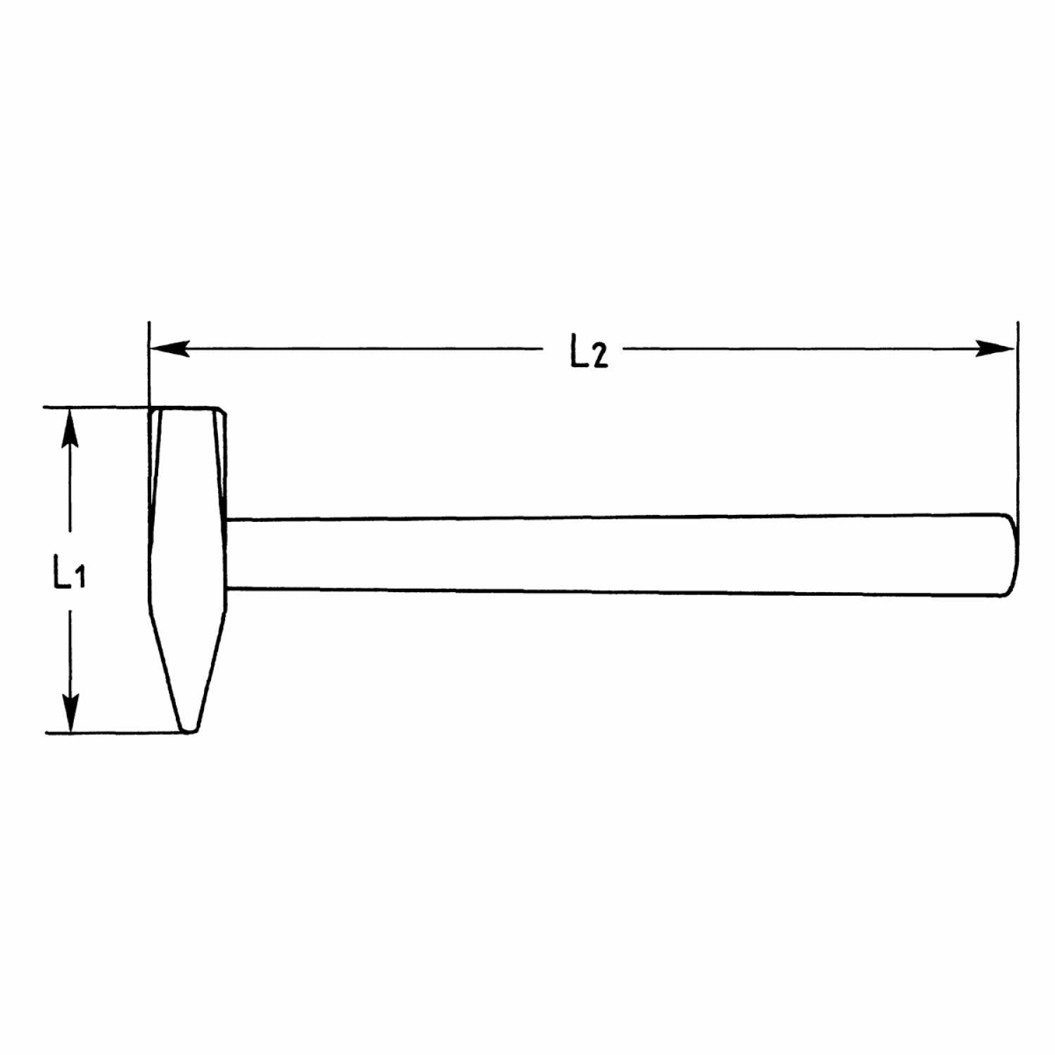 Heyco 01520200021 Hammer, Engineers With Curved Ash Handle 400 mm