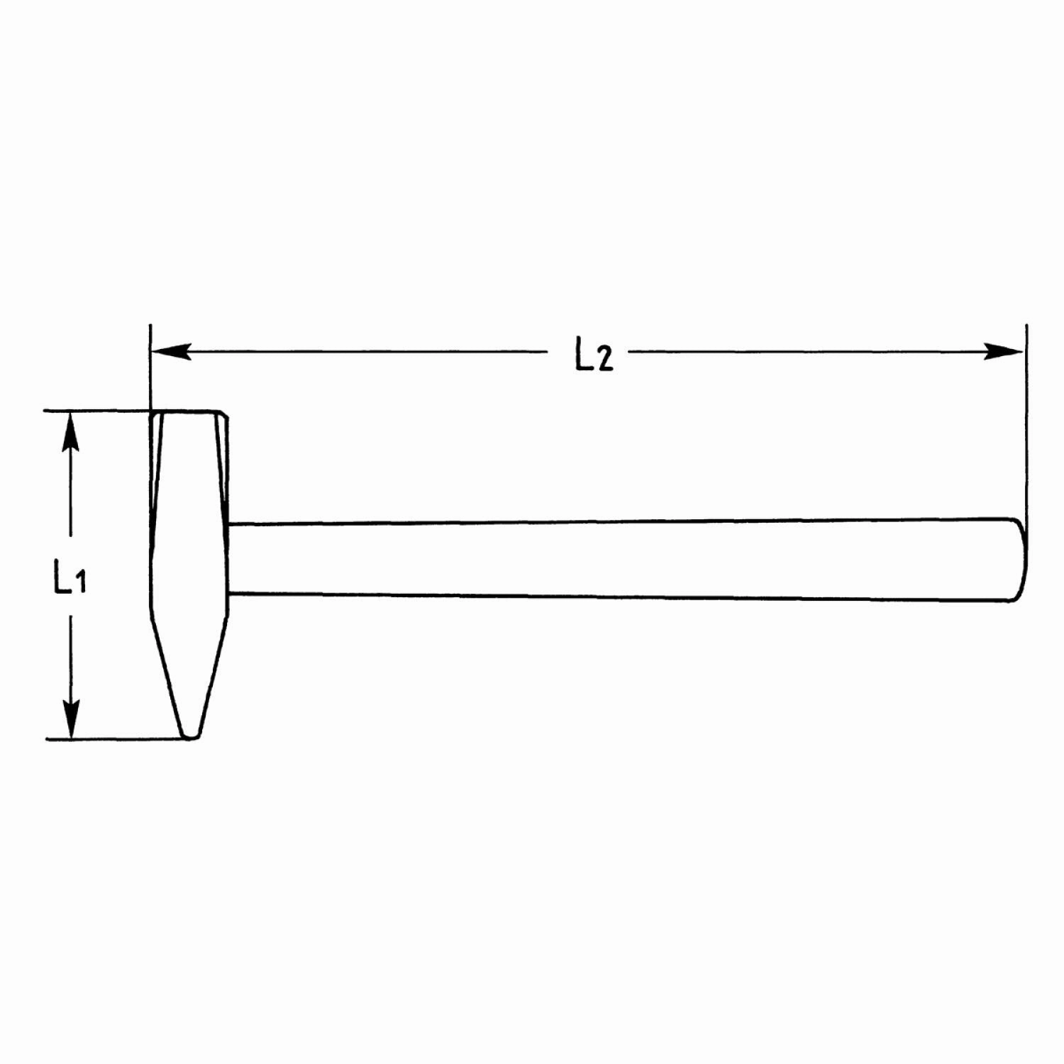 Heyco 01522200011 Engineers Ball Pein Hammers With Ash Handle 400 mm, 2 lbs