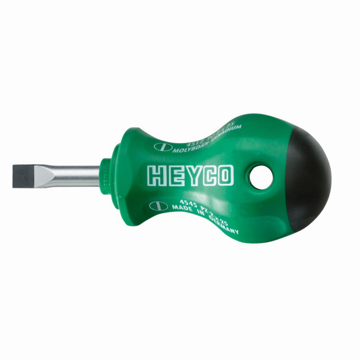 Heyco 04545004080 Slotted Stubby Screwdriver with 2K Handle, 3.5mm