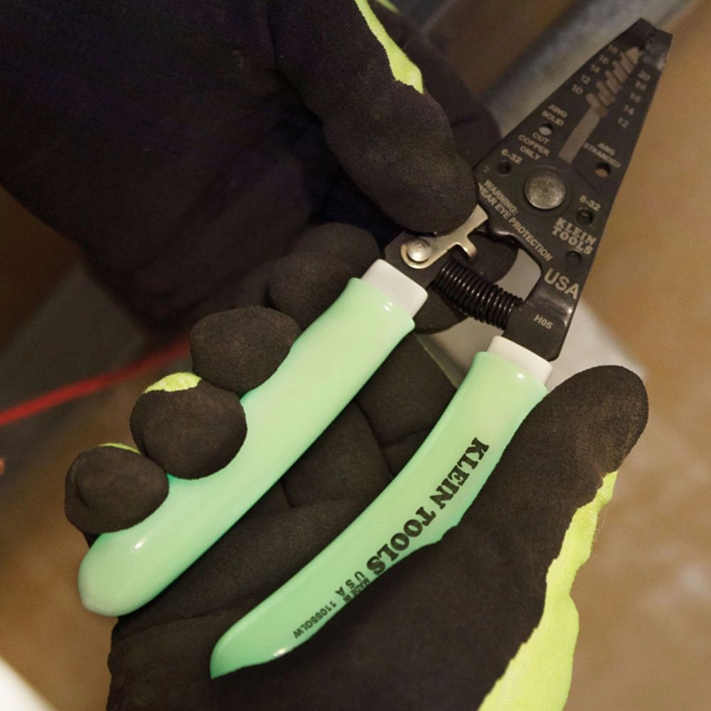 Klein Tools 11055GLW High-Visibility Klein-Kurve Wire Stripper / Cutter