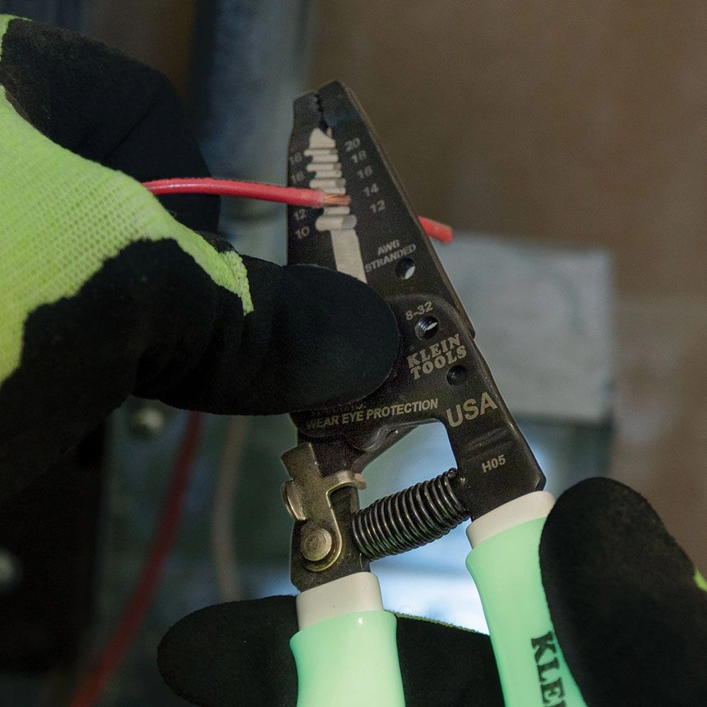 Klein Tools 11055GLW High-Visibility Klein-Kurve Wire Stripper / Cutter