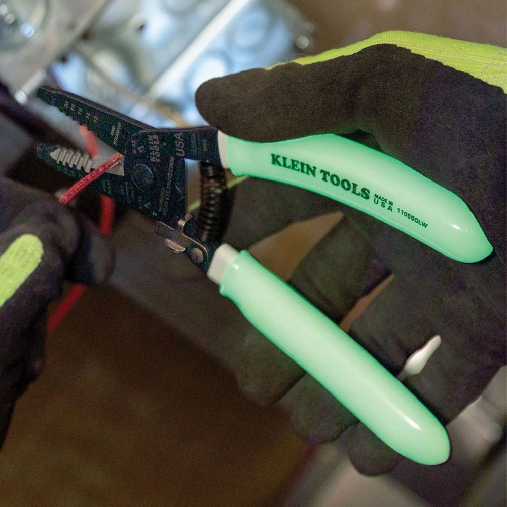 Klein Tools 11055GLW High-Visibility Klein-Kurve Wire Stripper / Cutter