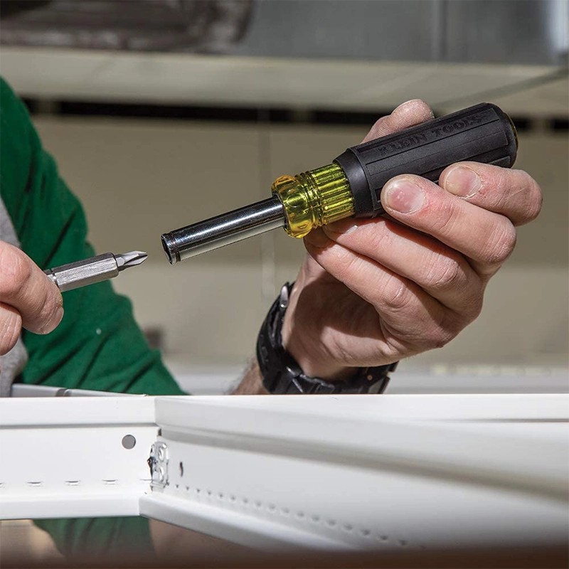 Klein Tools 32500MAG Magnetic Multi-Bit Screwdriver / Nut Driver, 11-in-1 Multi Tool