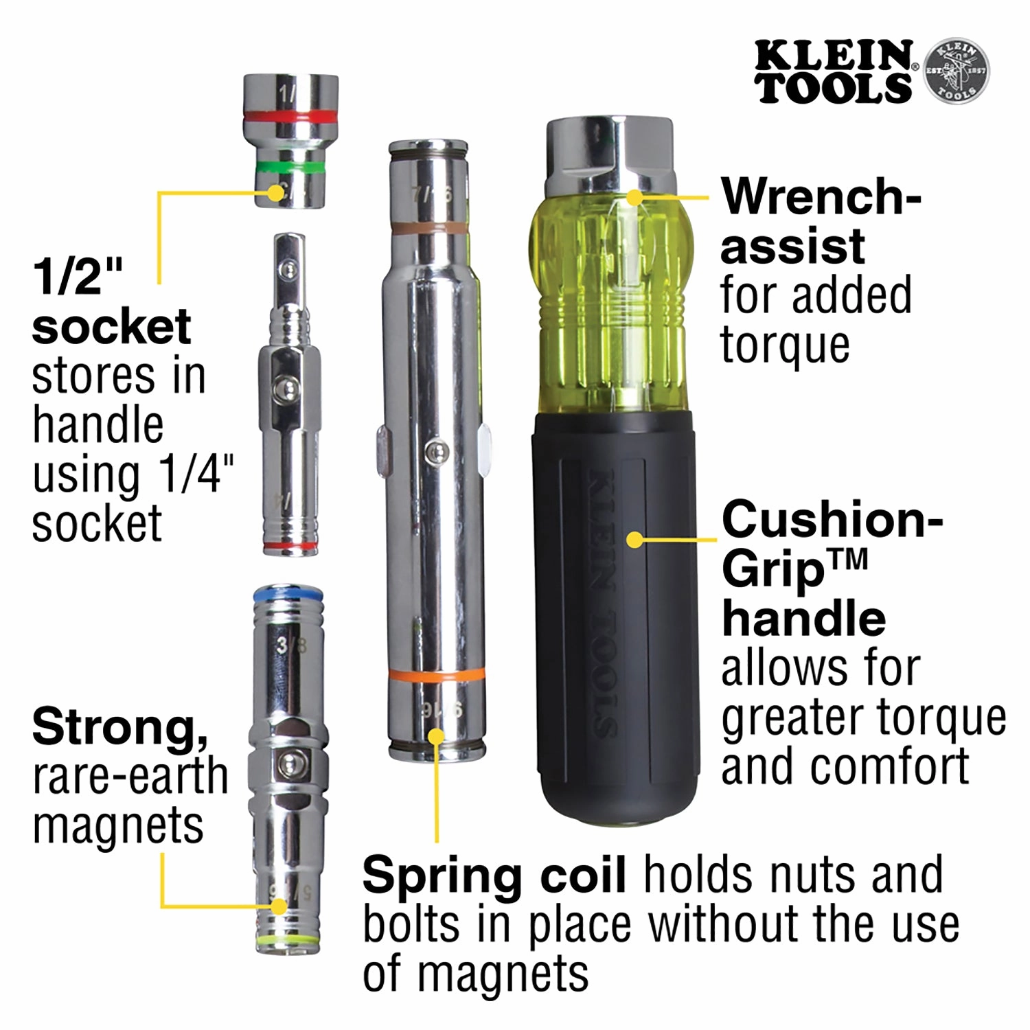 Klein Tools 32807MAG 7-in-1 Nut Driver