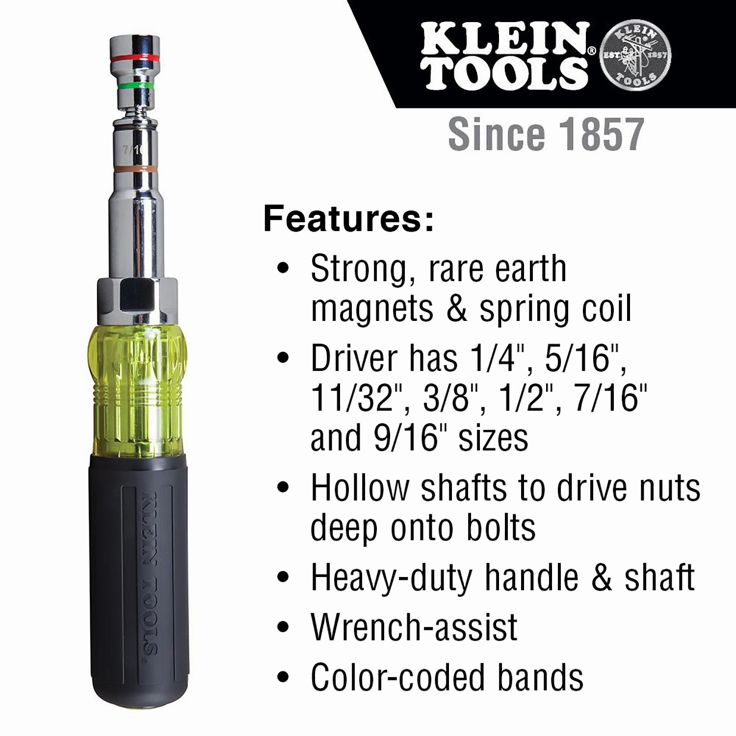 Klein Tools 32807MAG 7-in-1 Nut Driver