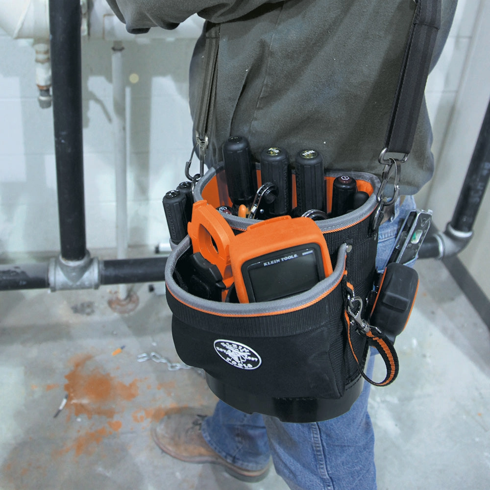 Klein Tools 55419SP-14 Tool Bag with Shoulder Strap Has 14 Pockets for Tool Storage