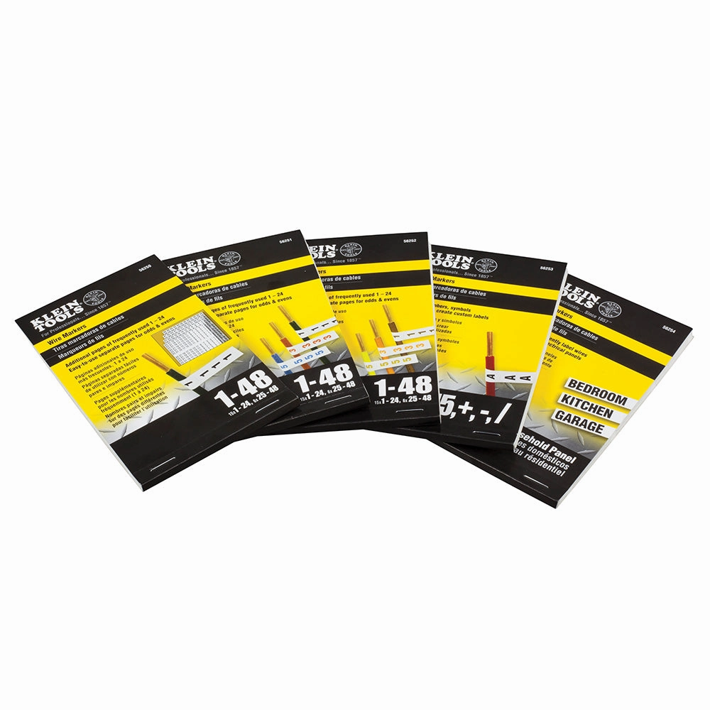 Klein Tools 56250 Wire Marker Book, 1-48
