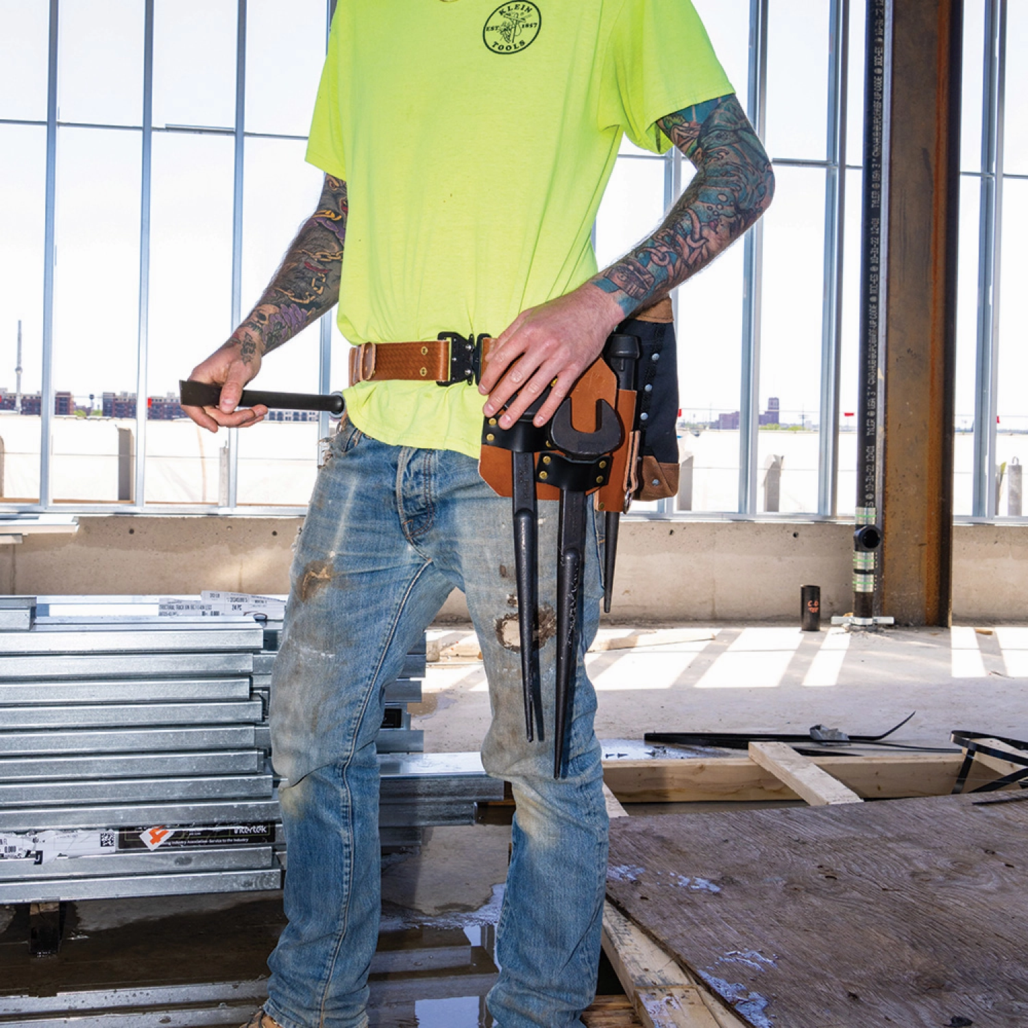 Klein Tools 5800IWBM Ironworker Complete Toolbelt Systems, Medium