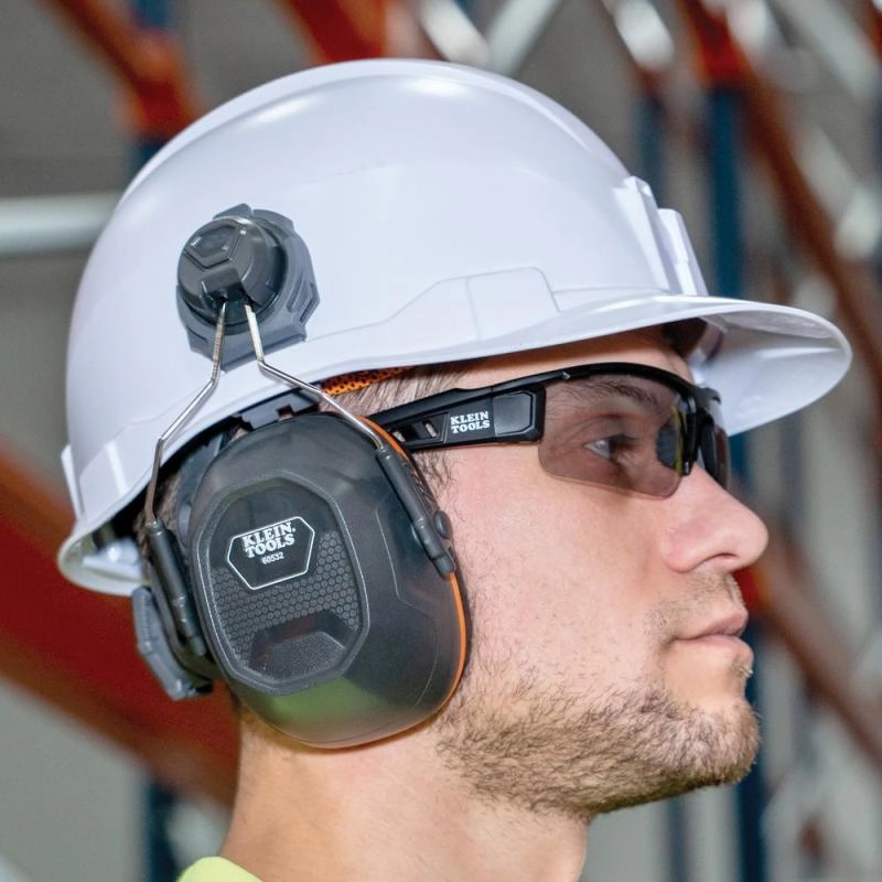 Klein Tools 60532 Hard Hat Earmuffs for Cap Style and Safety Helmets
