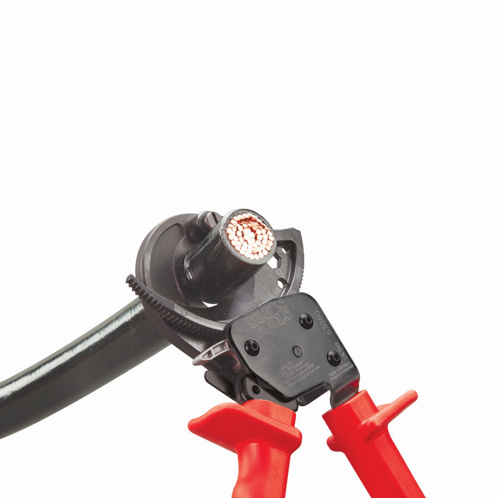 Klein Tools 63060 Cable Cutters, Ratcheting Cable Cutter Cuts Up to 750 MCM