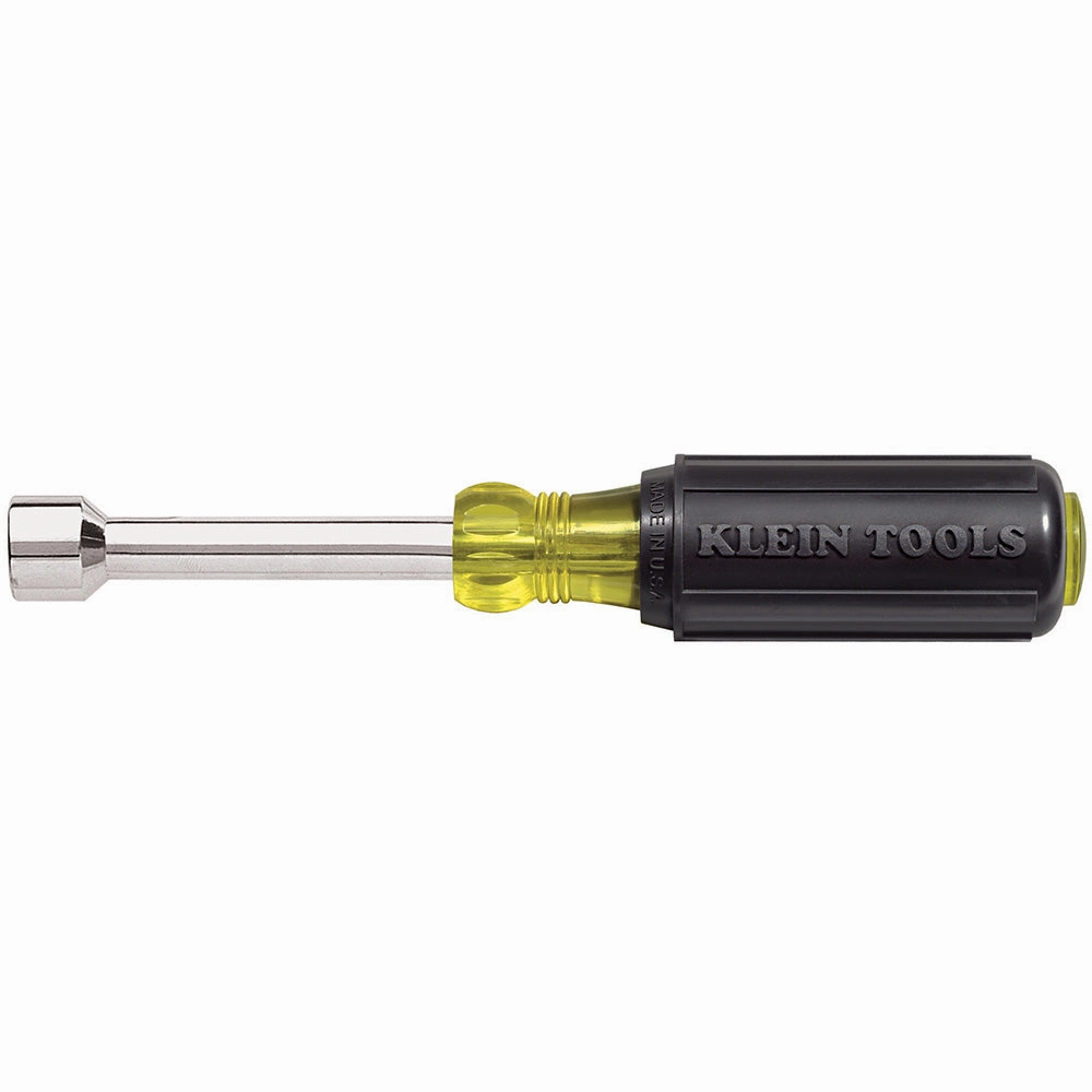 Klein Tools 630-3/8 3/8" x 6.7" Cushion Grip Hollow Shank Nut Driver, 3" Shank