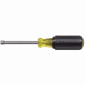 Klein Tools 630-4MM 4mm Nut Driver, 3-Inch Hollow Shaft, Cushion Grip
