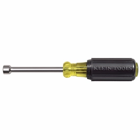 Klein Tools 630-5/16M 5/16" x 6.7" Magnetic Tip Cushion Grip Nut Driver with 3" Hollow Shank